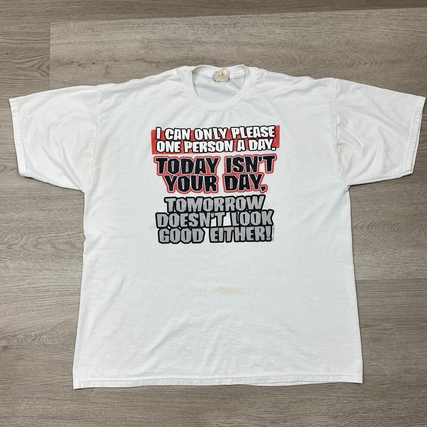Vintage 90s Today Isn't Your Day Funny T Shirt Men's Xl